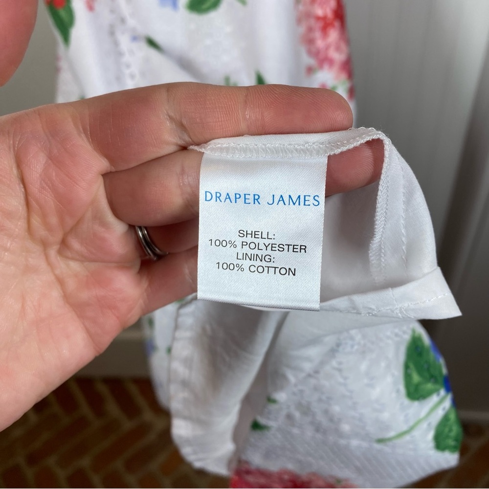 Draper James Josephine Love Circle Dress in Printed Hydrangea size 2 midi eyelet - Picture 4 of 9
